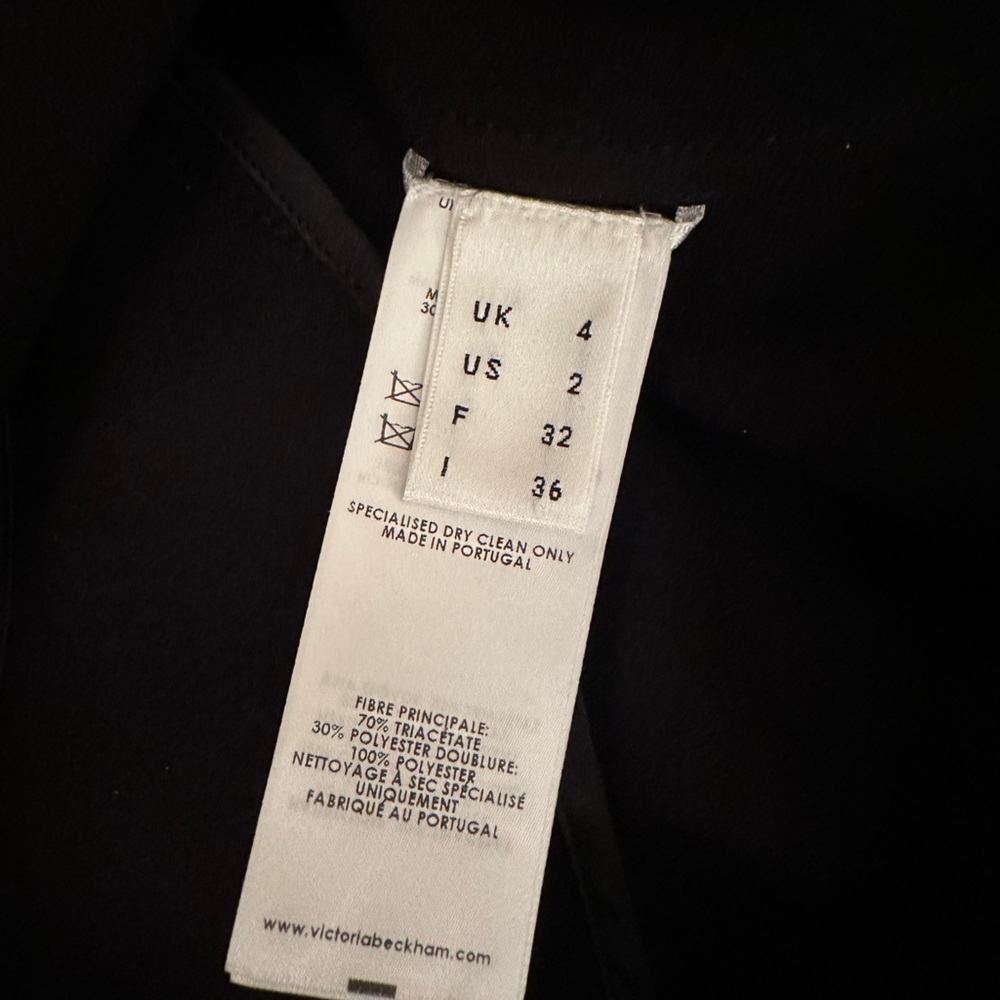 Victoria Beckham Fitted Black Crepe Dress - Picture 7 of 8